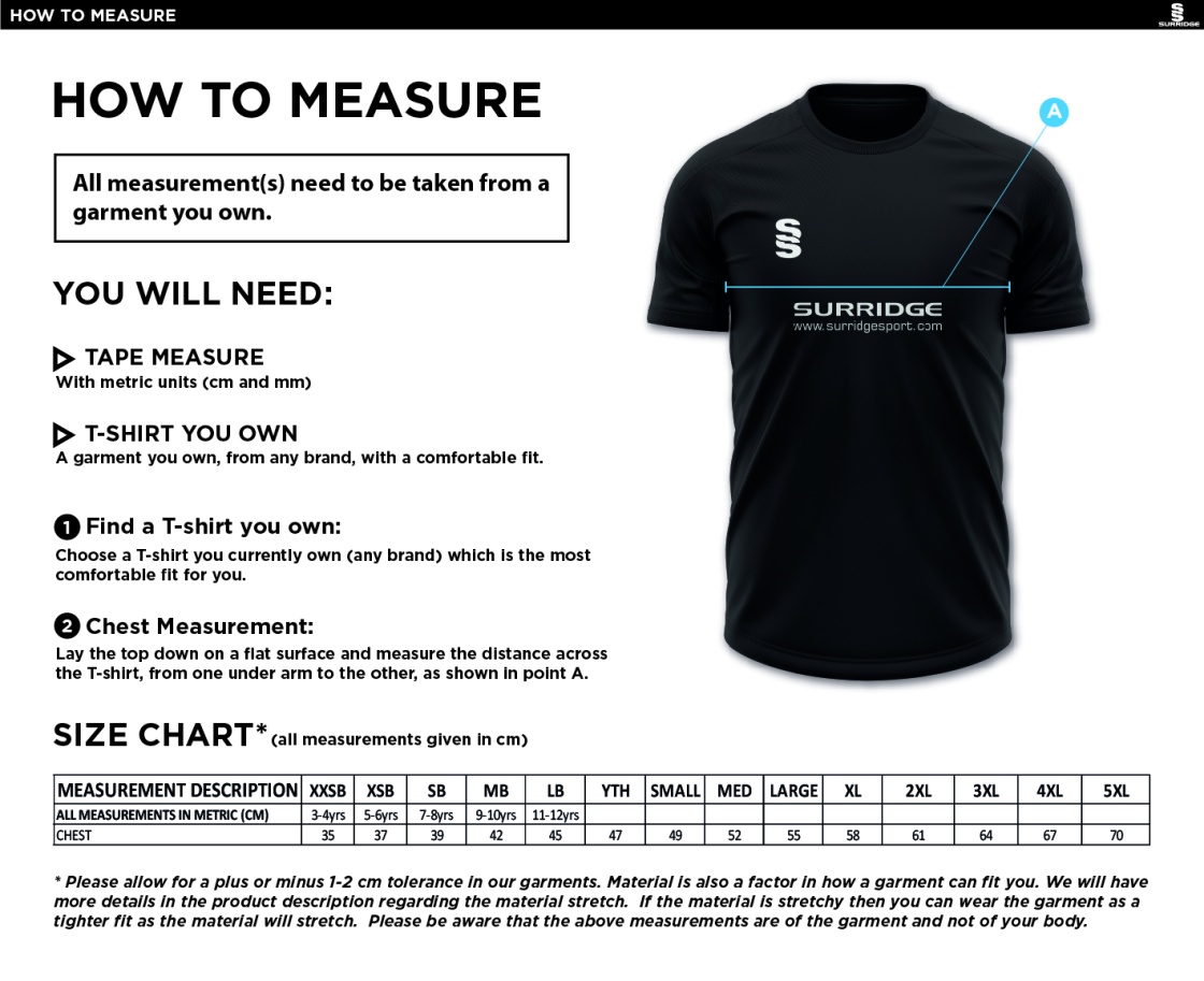 Motor Sport Dual Solid Polo Shirt - Black - Size Guide